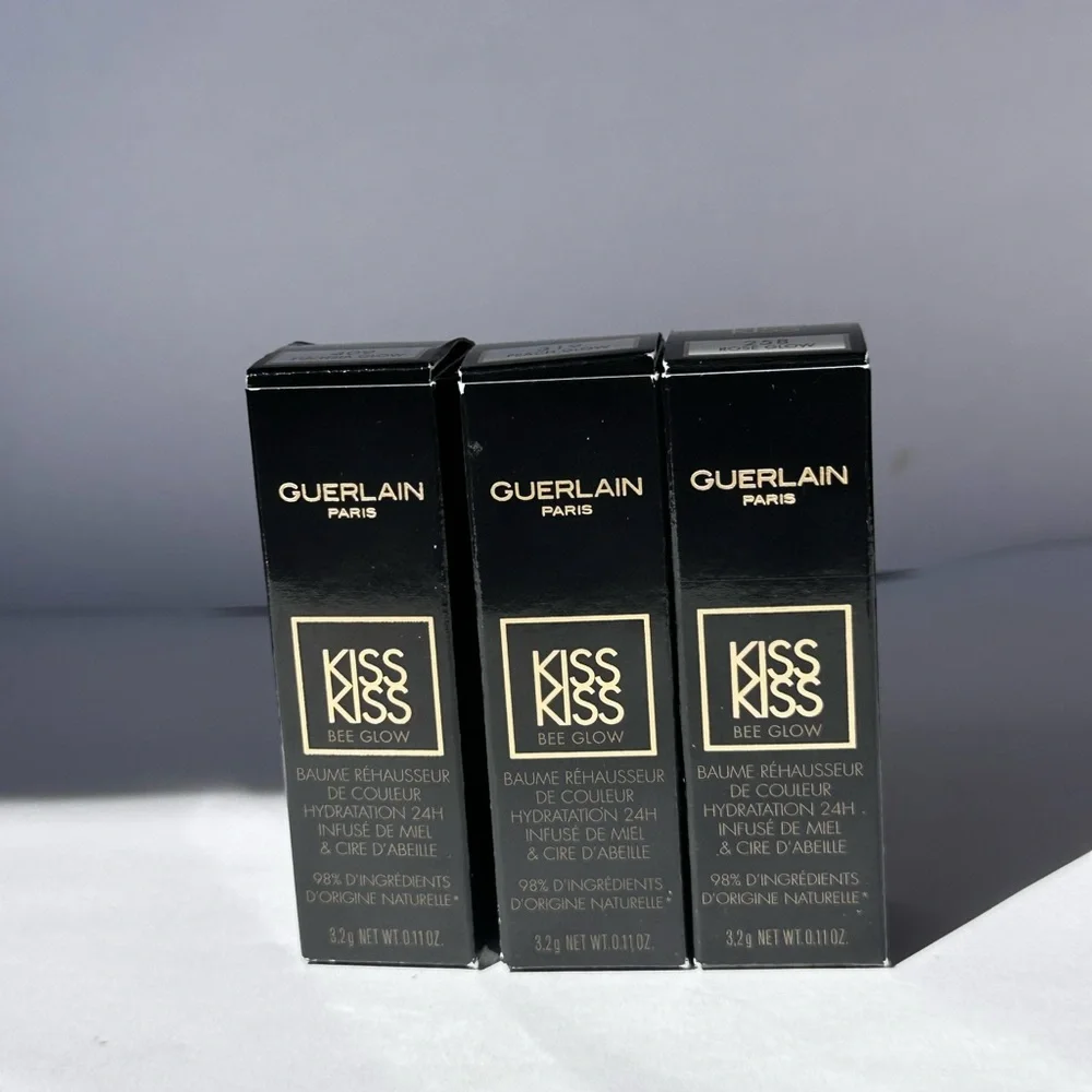 🆕 GUERLAIN Kiss Kiss Bee Glow Lipstick Balm in 319 Peach Glow - Fresh Coral NIB